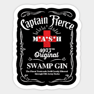 MASH 4077 - Retro Swamp Gin Labe Sticker